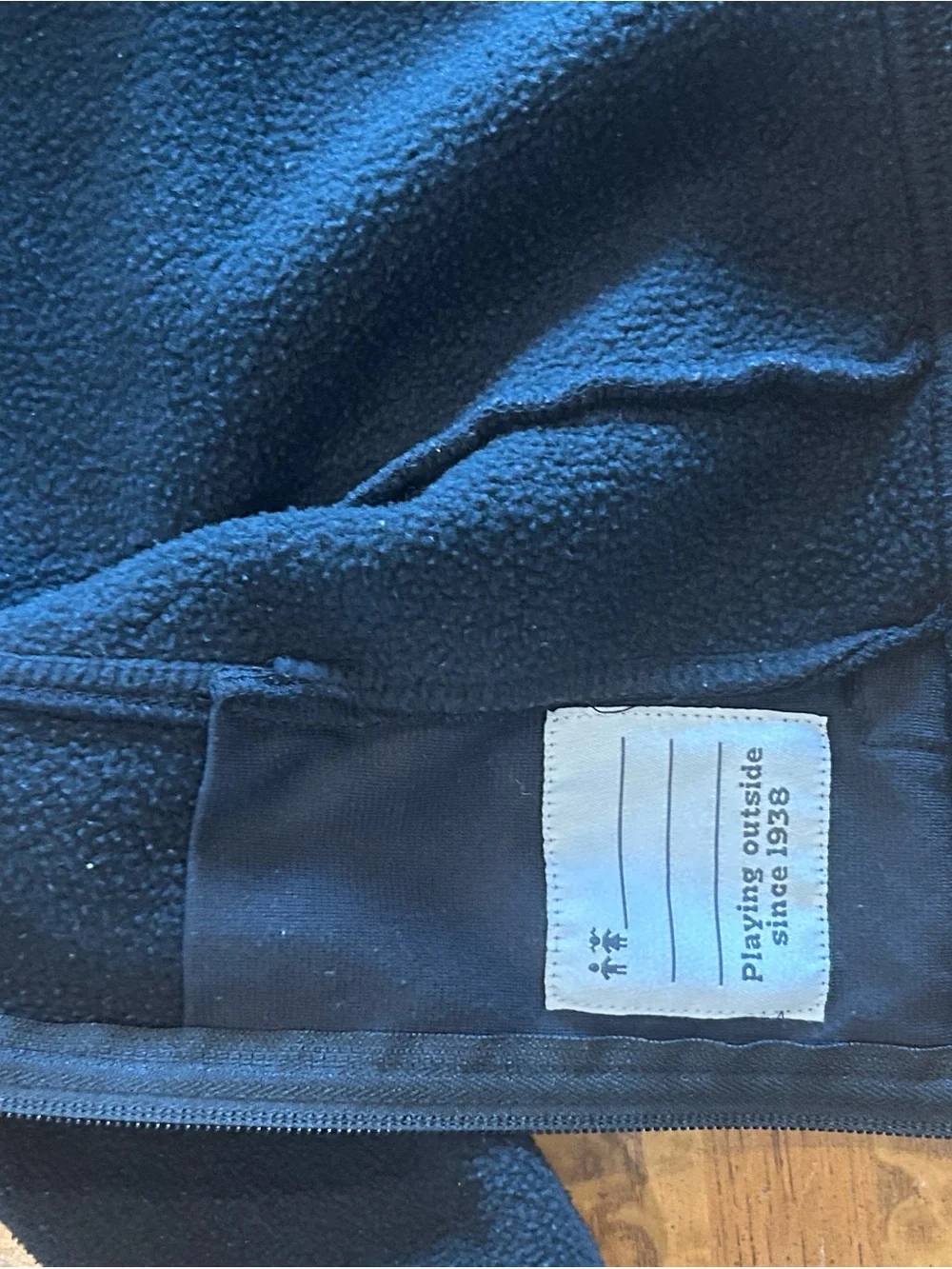 Columbia Black Fleece Jacket with Blue Accent